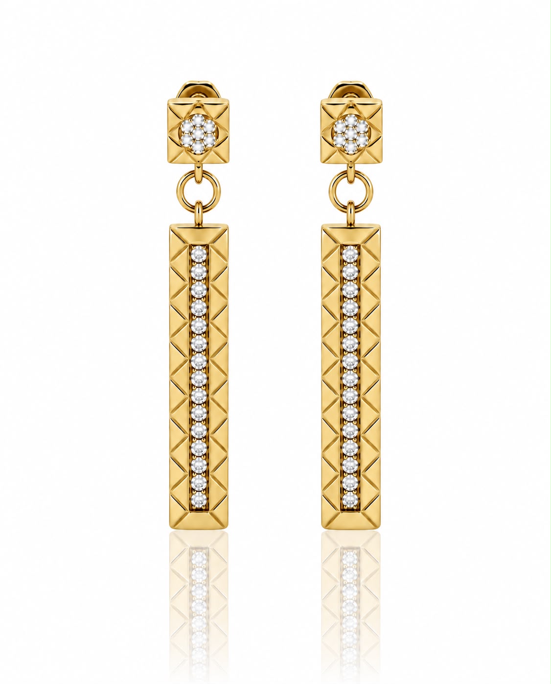 Bond Yellow Gold Earring Long