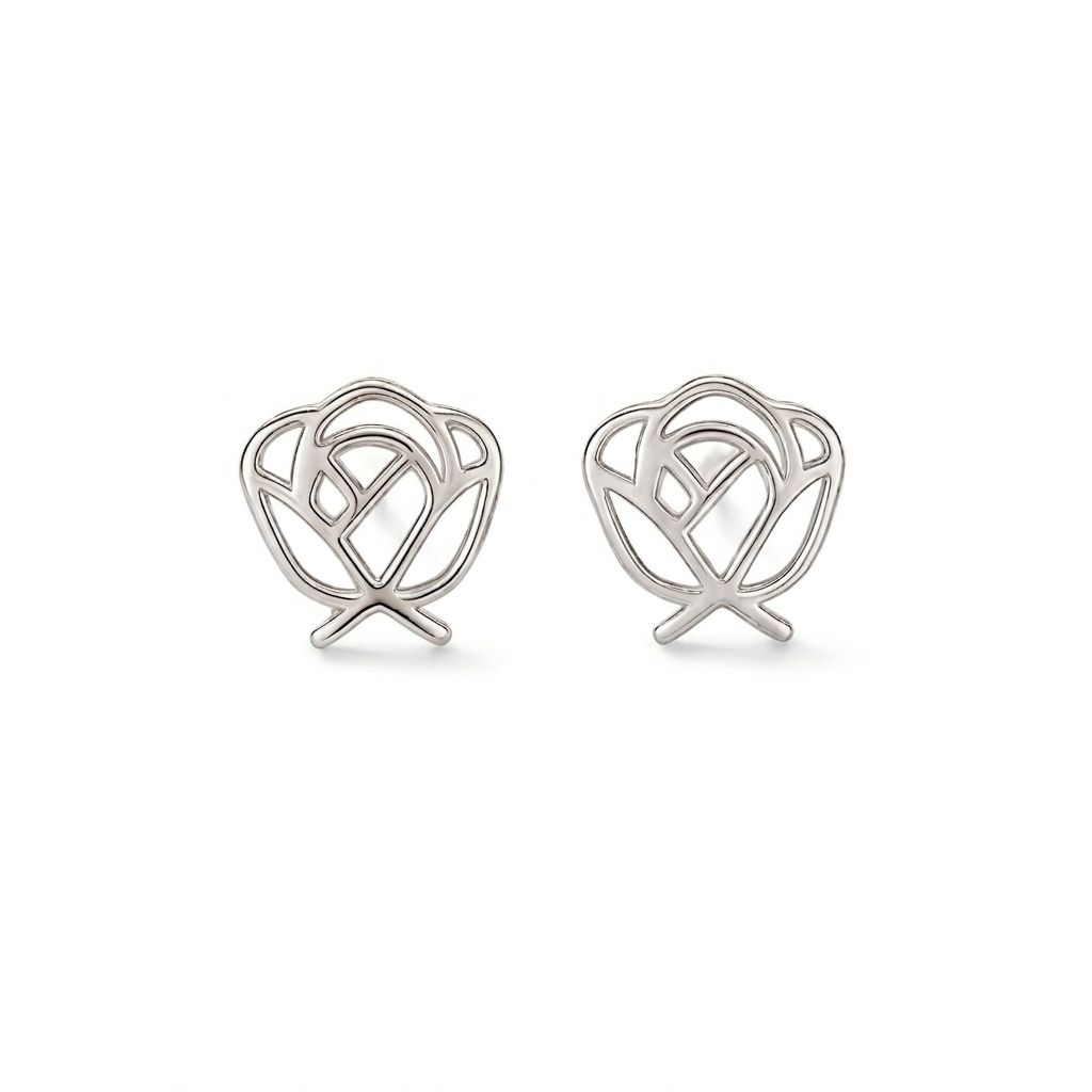 Pretty White Gold Earring