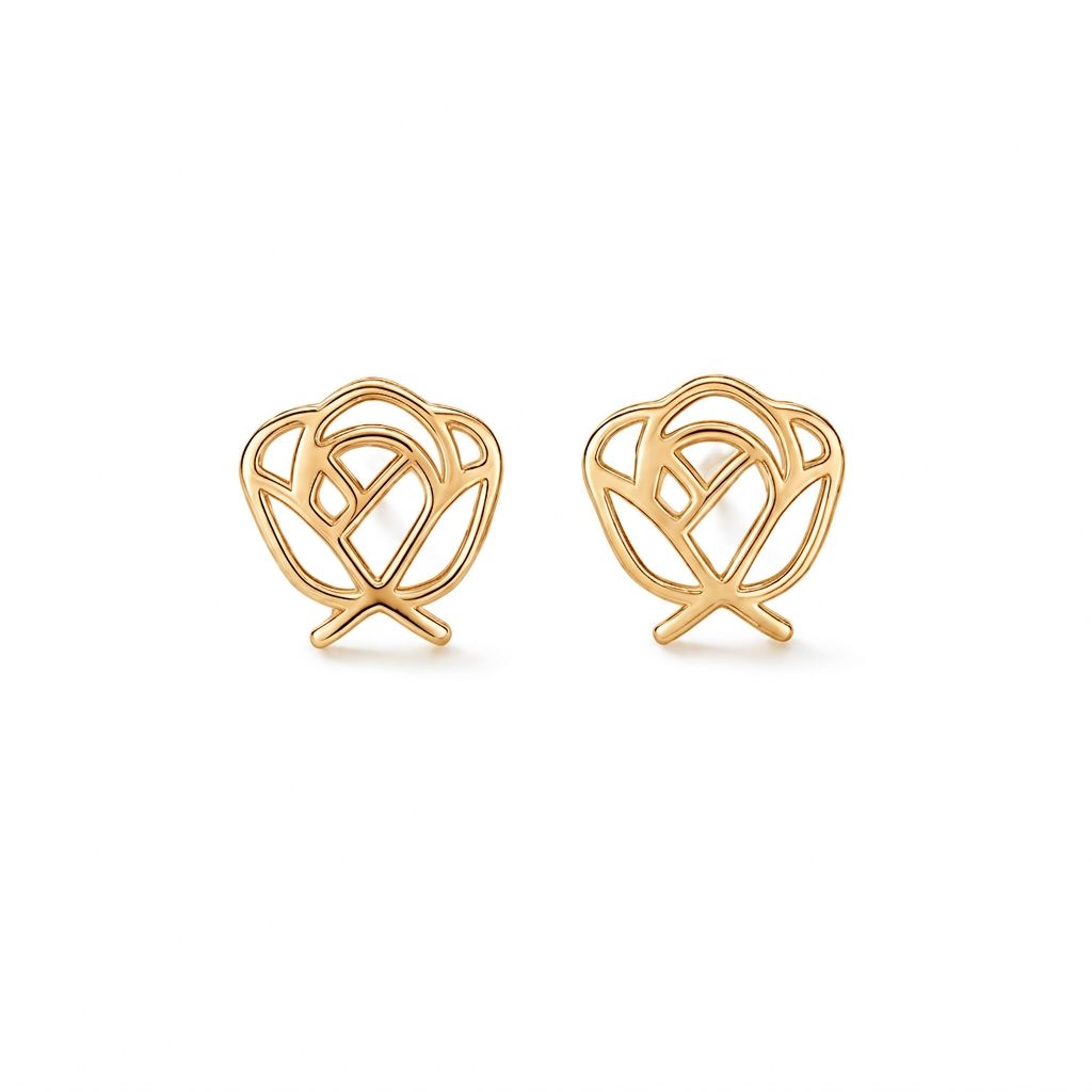 Pretty Yellow Gold Earring