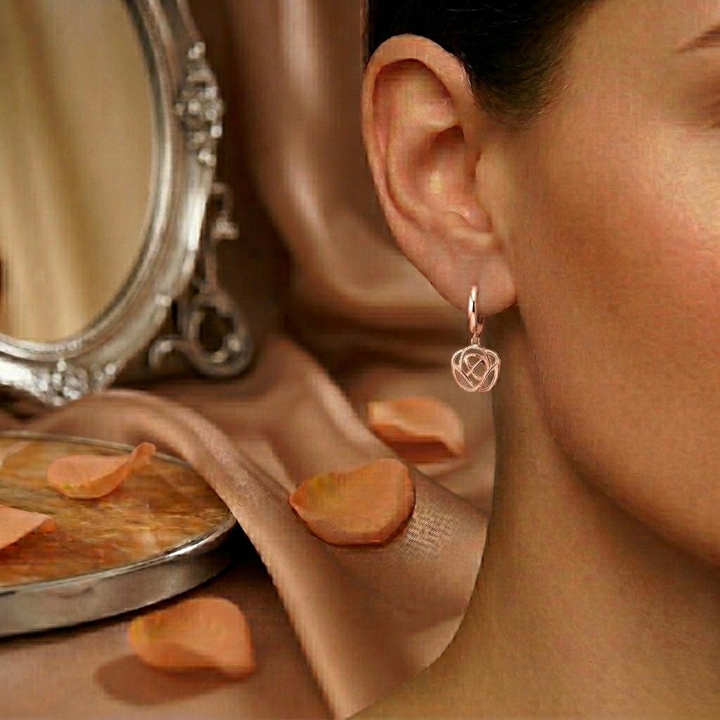Pretty Rose Gold Earring Hoop