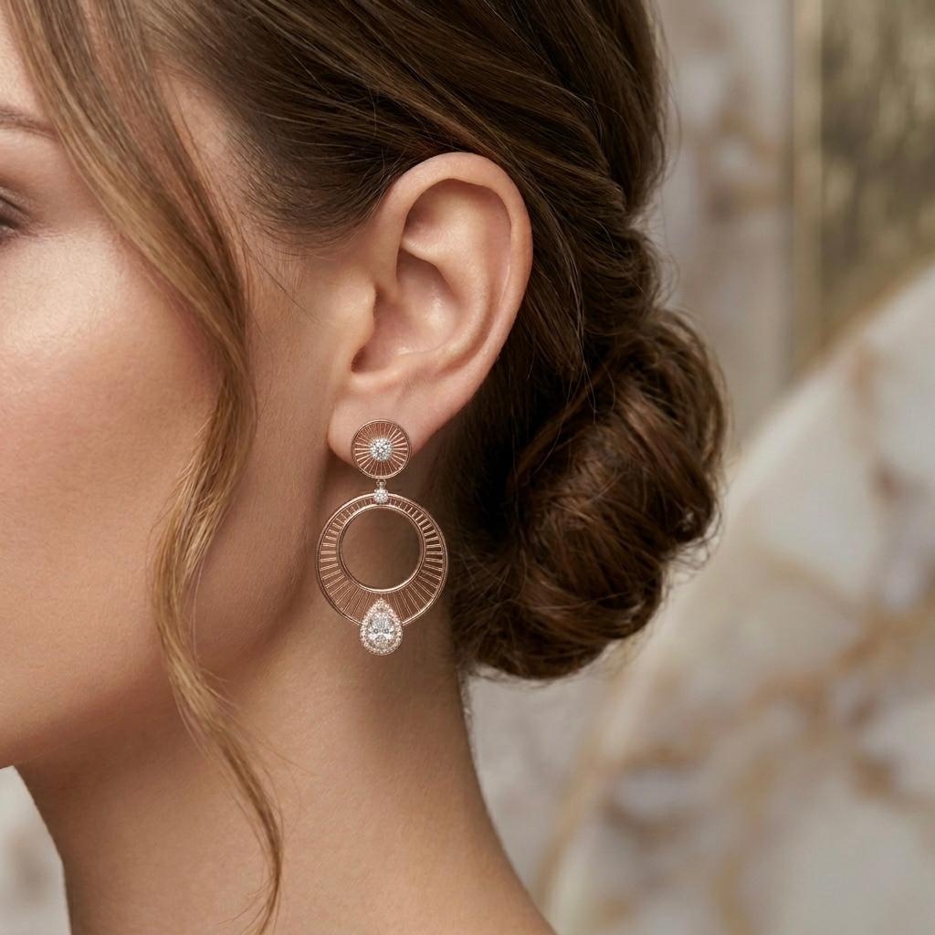 أقراط Sloane Rose المتدلية