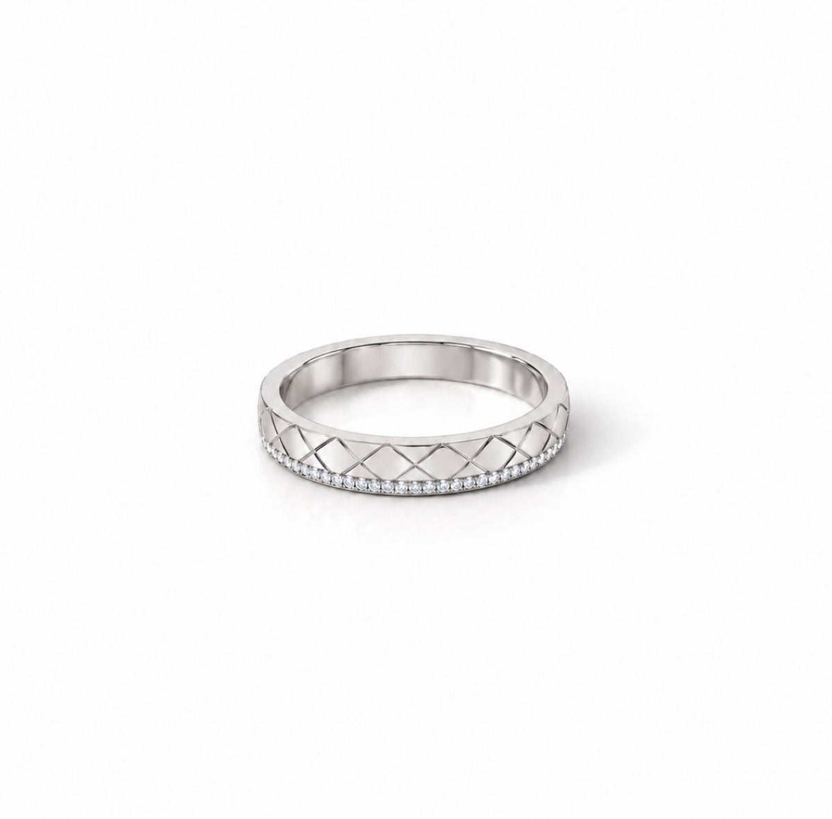 Mayfair White Gold Ring 1 Row
